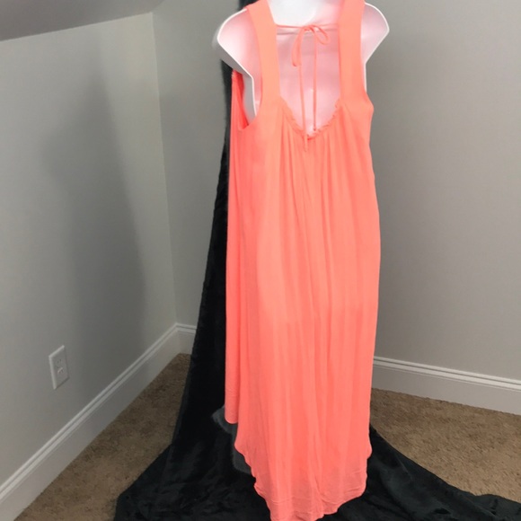 APT. 9 BRIGHT CORAL HI LO FULLY LINED SUNDRESS - Picture 3 of 9